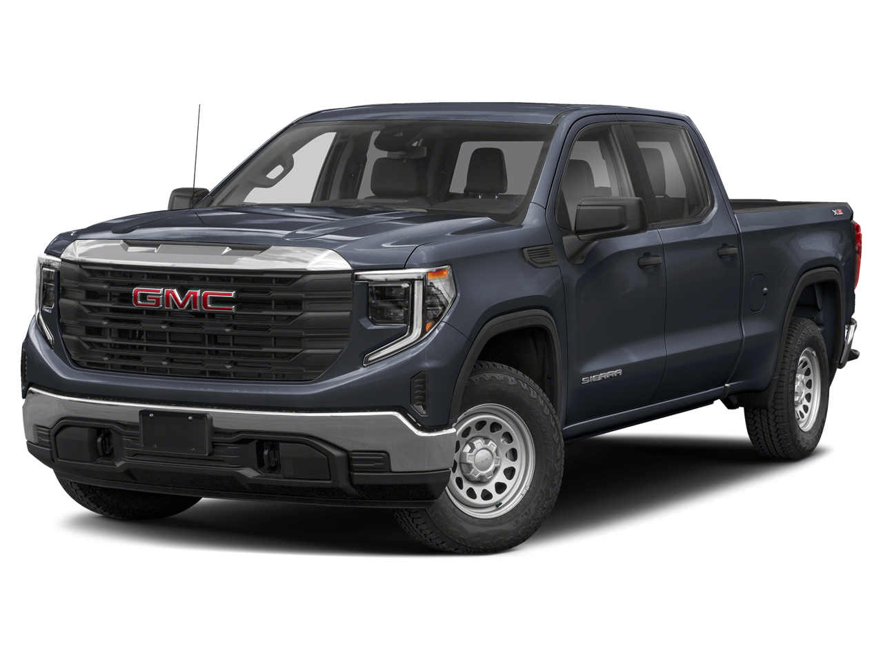 2023 GMC Sierra 1500 SLT in Titanium Rush Metallic — front three-quarter view
