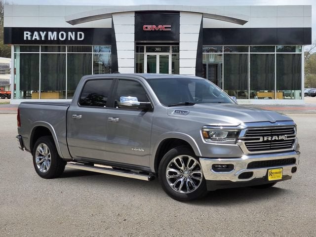 2022 RAM 1500 Laramie in Silver — front three-quarter view