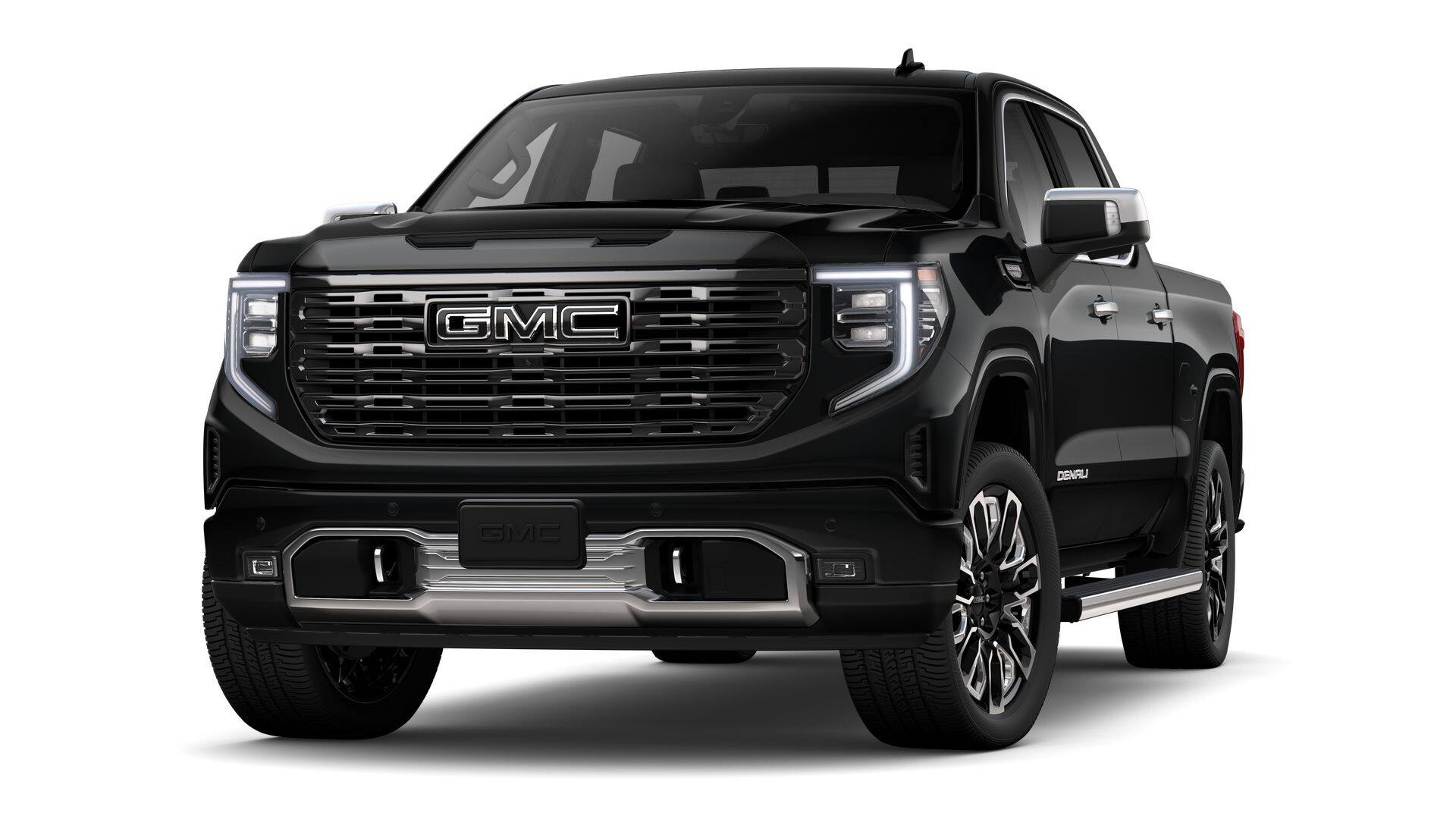 2026 GMC Sierra 1500 Denali Ultimate in Onyx Black — front three-quarter view